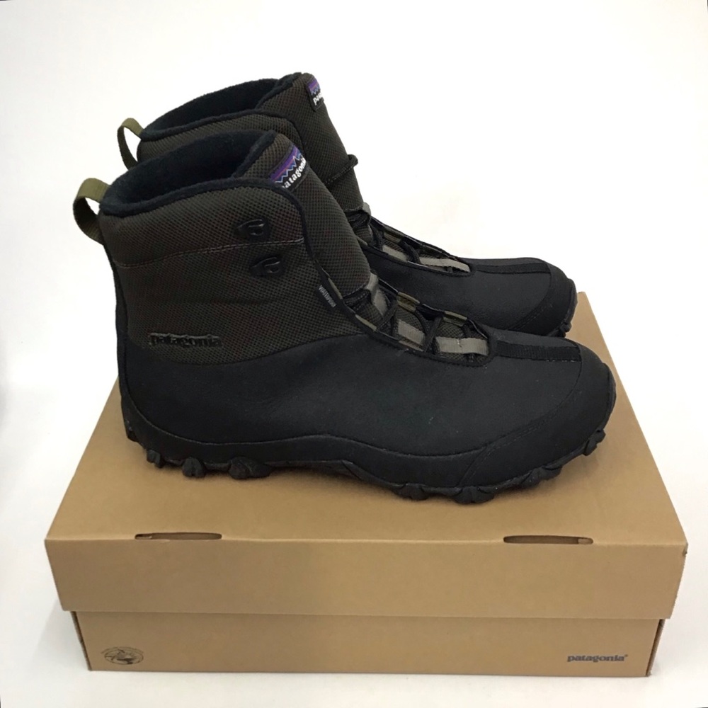 PATAGONIA Das Boot Mid Vibram Hiking Boots Insulated Black Peat Moss 11.5